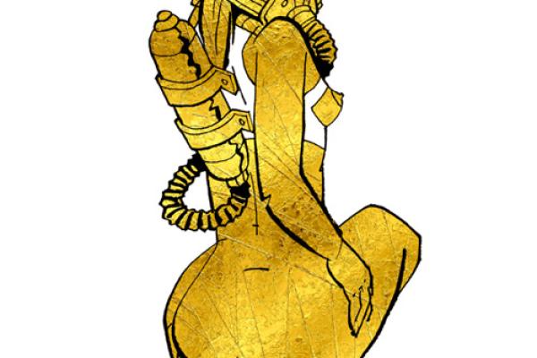 Golden spacegirl