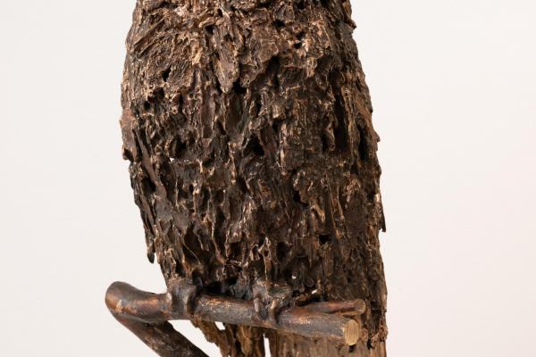 Tawny owl, 43x20x25 cm., brons unicum