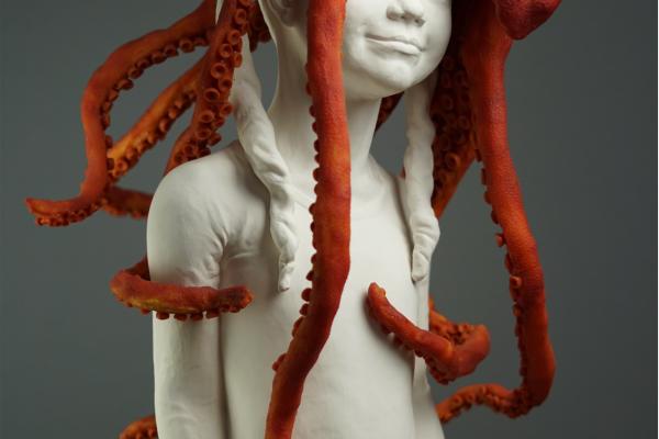 Meisje met octopus